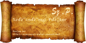 Szécsényi Péter névjegykártya